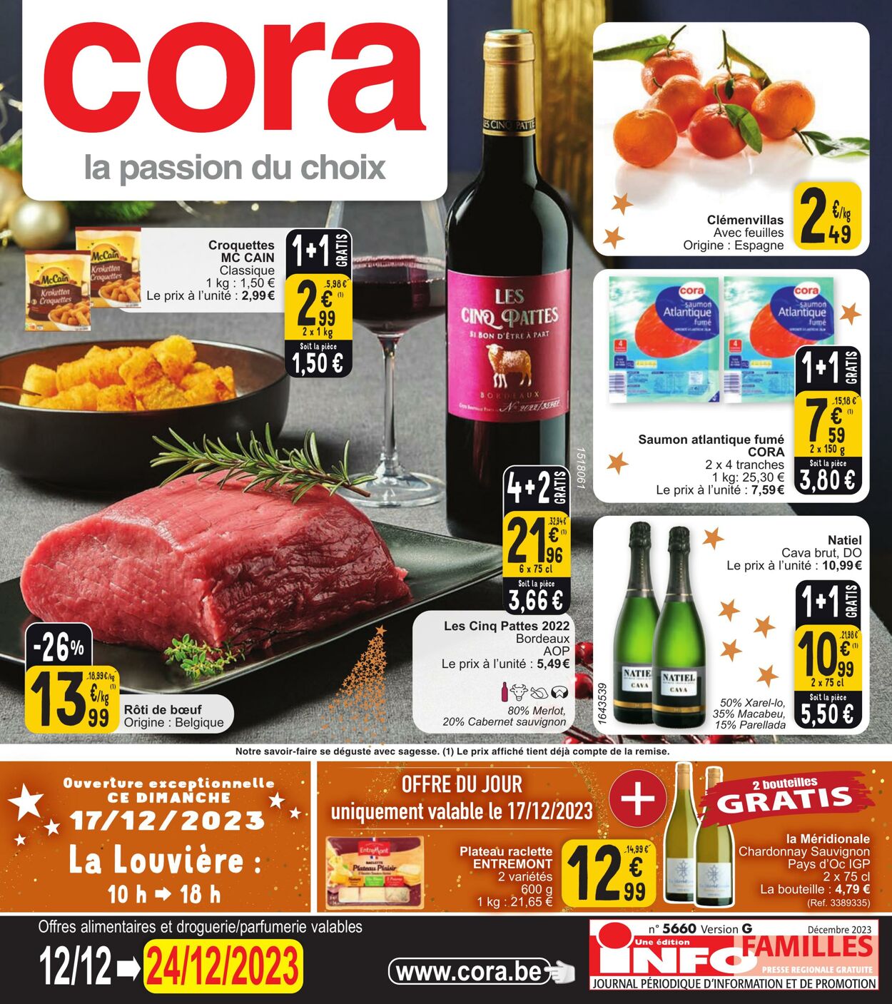 Folder Cora - Les offres festives au  12 déc, 2023 - 24 déc, 2023