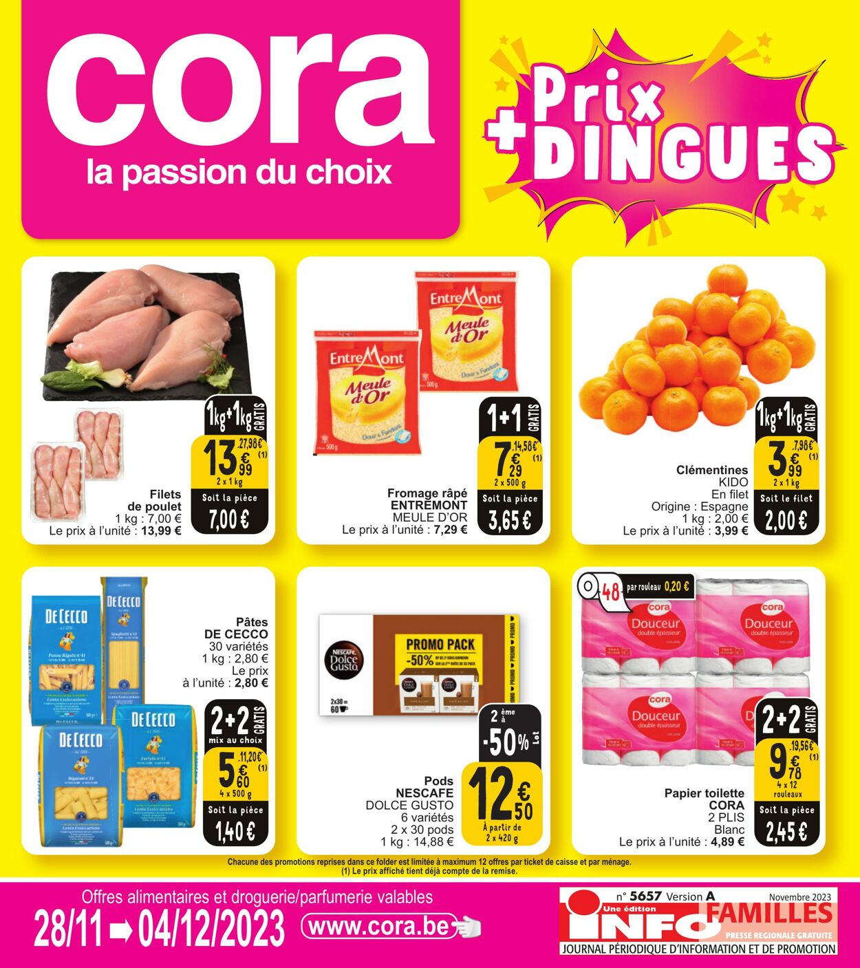Folder Cora - Les prix dingues au  28 nov, 2023 - 4 déc, 2023